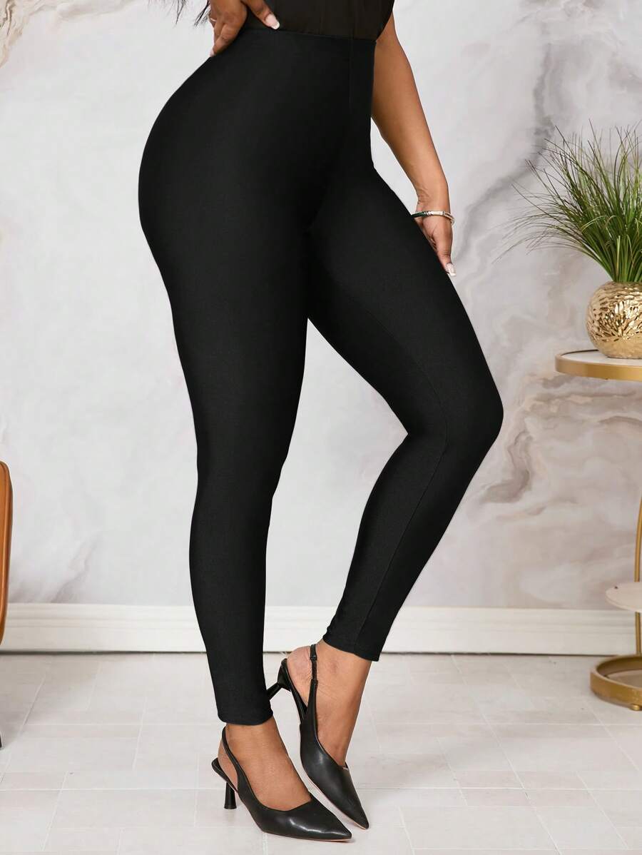 SHEIN Lady Women's Leggings ,Black Stretch Trousers