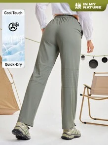 In My Nature Women Solid Color Pocket Straight Casual Outdoor Sweatpants