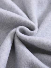 Set sportivo casual in 3 pezzi da ragazza tween per autunno/inverno: felpa con cappuccio in maglia grigia a maniche lunghe, pantaloni della tuta a gamba dritta, in pile spesso