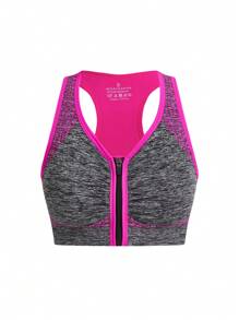 Easithlete 3PCS Front Zipper Sports Bra - Multicolor - View 6