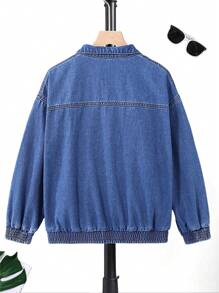 SHEIN Jachetă de blugi casual pentru băieți