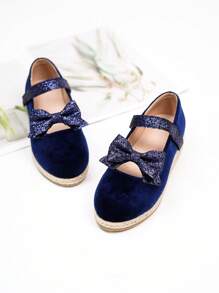 Butterfly Decor Rhinestone Embellished Flat Casual Shoes For Girls - Blue - View 5