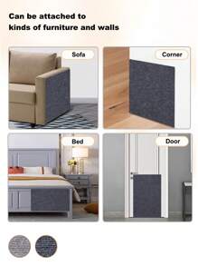 1 Tấm Đệm Cào Mèo Cho Sofa, Ghế Dài, Thảm, Cây Mèo, Bảng Cào Mèo Bền, Thảm Có Thể Cắt Tỉa, Khung Leo Mèo Chống Mài Mòn, Thảm Cào Mèo Bảo Vệ Sofa - Màu xám đen - Xem 3