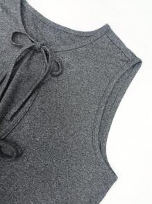 SHEIN SXY 女士性感无袖系带镂空紧身连体衣，夏季连体裤