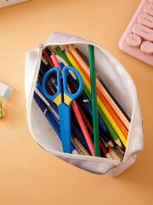 1 件树叶图案铅笔盒，返校，学校用品