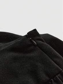 Forever 21 Casual Black Puff Flower Budding Skirt, Summer - Black - View 6