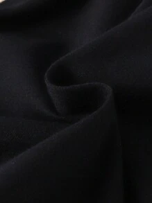 SHEIN Pelele de manga corta con estampado de letras lindo para bebé niño, verano - Negro - Ver 7