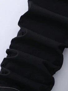 SHEIN Tween Boys' Minimal Print Denim Jeans