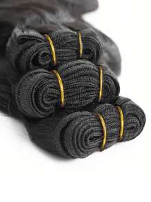 3pcs Body Wave Human Hair Bundles Virgin Hair Extension Double Weft 3 Bundles Weave Hair Extension Daily Use Natural Black Color