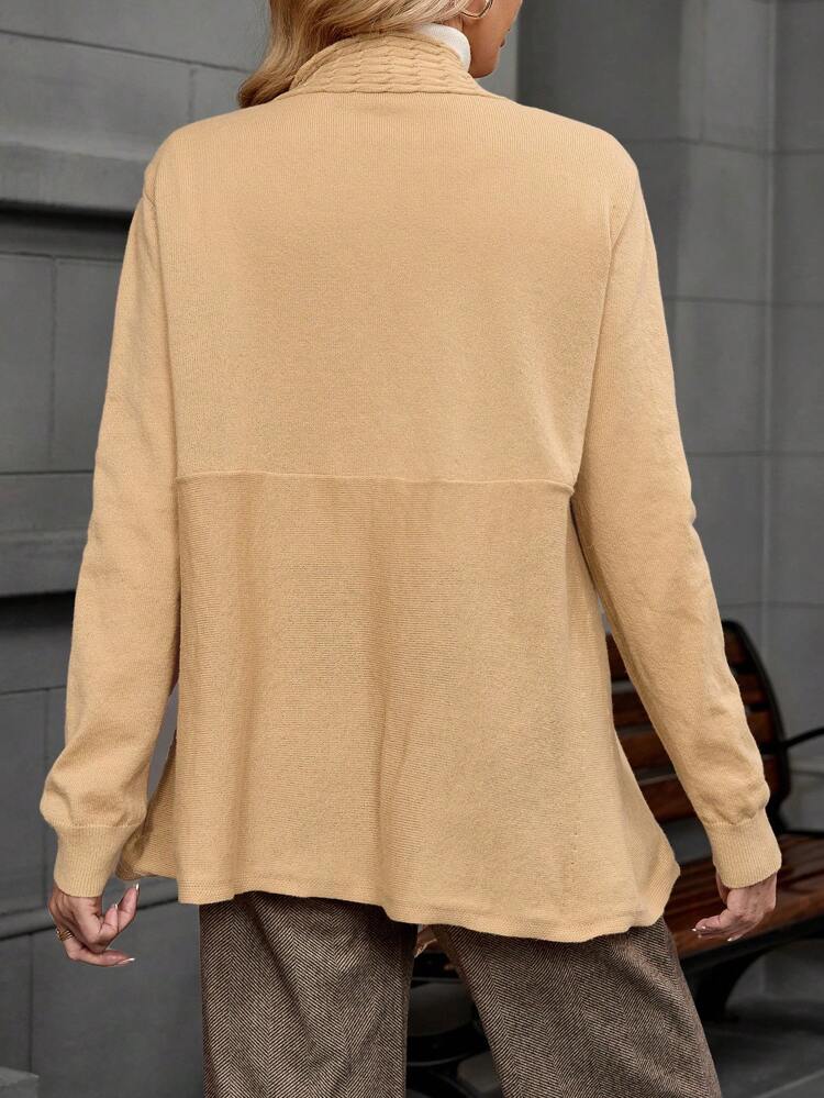 Women's Long Sleeve Asymmetrical Hem Cardigan