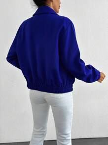 Solid Zip Up Jacket