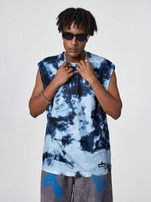 Manfinity VCAY Męski sweter bez rękawów z dzianiny w kolorze tie-dye