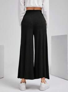 Mulvari Women Drawstring Straight Loose Wide Leg Casual Pants, Daily Street Style