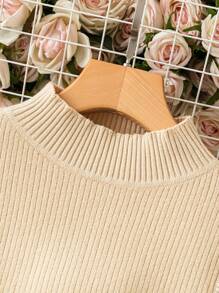 SHEIN LUNE Suéter grueso de cuello alto de unicolor talla grande, otoño/invierno