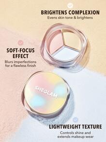 SHEGLAM Radiance Ring 3-In-1 Correcting Setting Powder 3-In-1 Brightening Oil Control Loose Setting Powder Matte Poreless Waterproof Long Lasting Brand Beauty Makeup Face Paint Cosmetic For Women Girls Perfect For Spring Summer Ideal For Y2K Fancy Fashion Suitable For Birthday Mother'S Day Gift Rave Party Ready Best Color - Multicolor - View 5