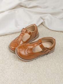 Giày da nữ sinh thời trang nhỏ thoải mái, thường ngày, giày bệt cho trẻ em - màu nâu - Xem 7