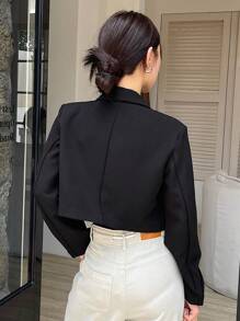 DAZY 女士纯色短款西装外套，秋季商务装