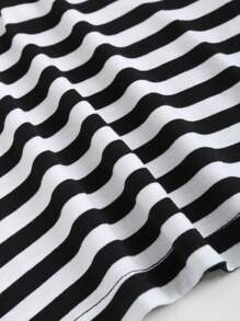 SHEIN Unity 3 件套白色、黑色和条纹 V 领无袖上衣 - 彩色 - 查看 6