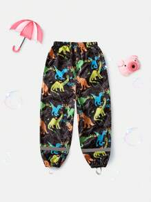 Calça de Chuva à Prova D'água com Estampa de Dinossauro Infantil