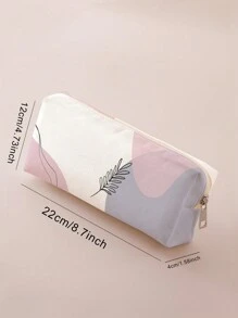 1 件树叶图案铅笔盒，返校，学校用品