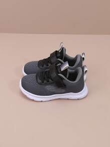 儿童时尚钩环休闲软底舒适网眼透气校园运动鞋