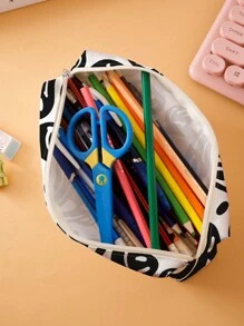 1pc Cartoon Pattern Pencil Case
