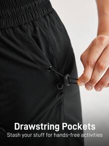 In My Nature 女士字母印花抽绳腰部拉链口袋直腿户外裤