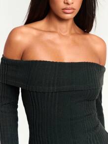 Forever 21 Áo dài tay có cổ màu tương phản dành cho nữ - Màu xám đen - Xem 6