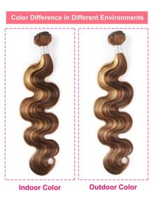 Piano Color P4/27# Body Wave Virgin Human Hair Weave Bundles Honey Blonde Highlight Brown Colored Mixed Wavy Hair Weft for Women - S4/27 - View 4