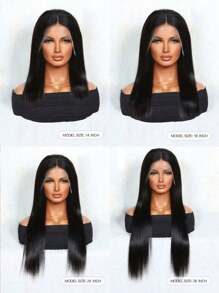 Transparent Lace Straight 13 X 4 Lace Front Wigs Human Hair Lace Frontal Closure Natural Black Color Wigs With Baby Hair Pre Plucked Natural Hairline Wig