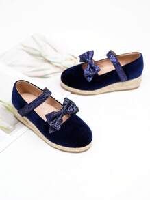 Butterfly Decor Rhinestone Embellished Flat Casual Shoes For Girls - Blue - View 2