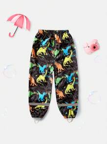 Calça de Chuva à Prova D'água com Estampa de Dinossauro Infantil