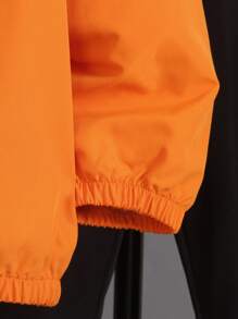 2 piezas/Set Ropa deportiva informal de niño joven con sudadera con capucha y pantalón de chándal de bloques de color, otoño