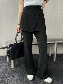 DAZY 1pc Women's Casual 2 In 1 Pants