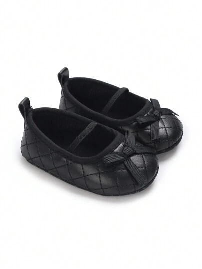 全新时尚百搭蝴蝶结装饰婴幼儿平底鞋