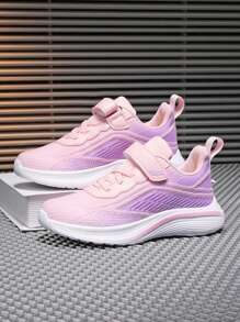 儿童春秋低帮运动鞋，轻便、透气、柔软、舒适，颜色清新的慢跑运动鞋，适合日常穿着，可调节钩环，穿脱方便，返校学生鞋 - 彩色 - 查看 5