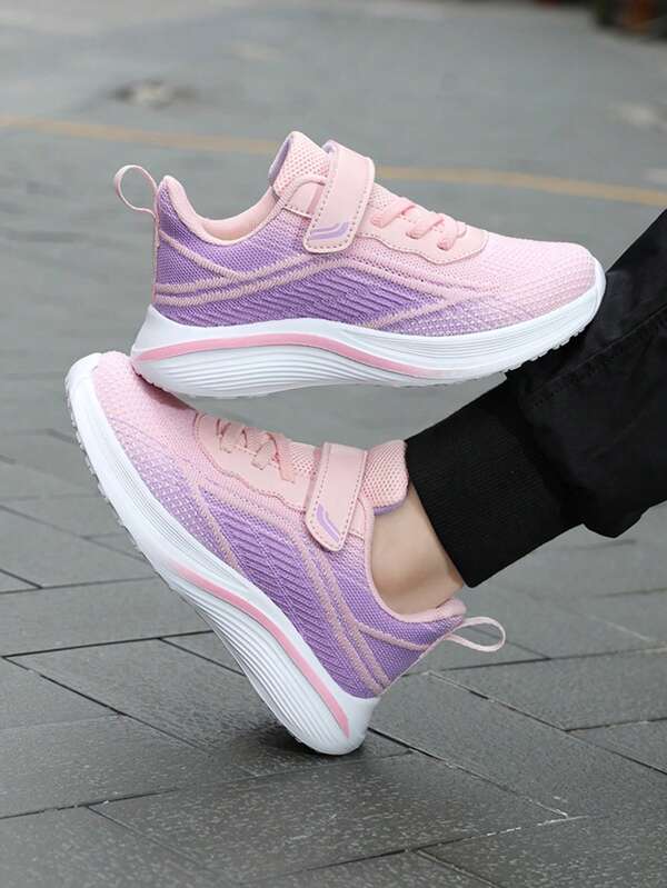 Kinder Frühling/Herbst Sportschuhe, Niedrig-Top, leicht, atmungsaktiv, weich, bequem, Laufschuhe mit erfrischenden Farben, geeignet für den täglichen Gebrauch, verstellbarer Klettverschluss, leicht an- und ausziehbar, Schultütschenschuhe