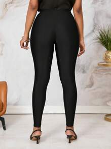 SHEIN Lady Women's Leggings ,Black Stretch Trousers
