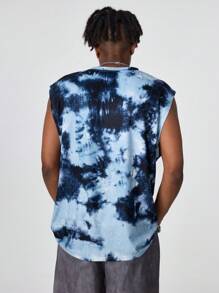 Manfinity VCAY Męski sweter bez rękawów z dzianiny w kolorze tie-dye