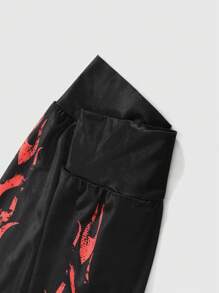 ROMWE MEN Street Life Áo thun nam cổ tròn in chữ và đại bàng, phong cách đường phố cổ điển - màu đen - Xem 3