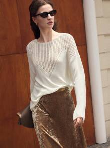 BizChic Hollow-Out Loose Knitted Casual Sweater, New Arrival Autumn