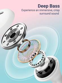 Teckwe Wireless Earbuds, Wireless 5.3 Earbuds Stereo Bass, Wireless Headphones In Ear Noise-Proof Mic, Wireless Earphones Waterproof Sports, Pink