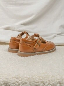 Giày da nữ sinh thời trang nhỏ thoải mái, thường ngày, giày bệt cho trẻ em - màu nâu - Xem 5