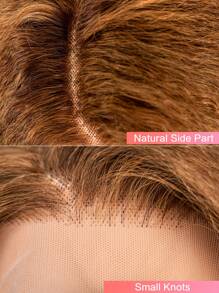 蜜金色挑染蕾丝前假发，卷曲直发，Balayage 真人发质，13x6 前额巴西渐变色蕾丝假发，女士适用，P4/27 彩色粗直发，透明全蕾丝前假发，预拔发际线