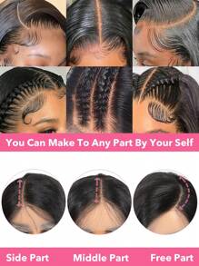 Transparent Lace Straight 13 X 4 Lace Front Wigs Human Hair Lace Frontal Closure Natural Black Color Wigs With Baby Hair Pre Plucked Natural Hairline Wig