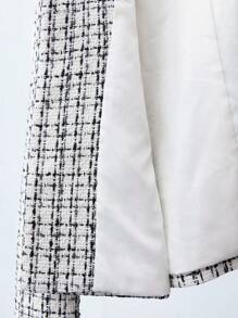 Maija Estilo urbano clásico a cuadros casual, de estilo escolar, temporada de graduación y vuelta al cole - Albaricoque - Ver 9