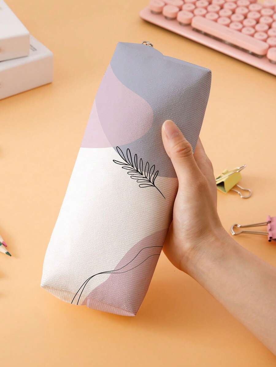 1 件树叶图案铅笔盒，返校，学校用品