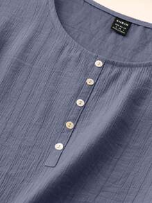 EMERY ROSE 女士纯色圆领休闲夏季背心 - 霧霾藍 - 查看 3