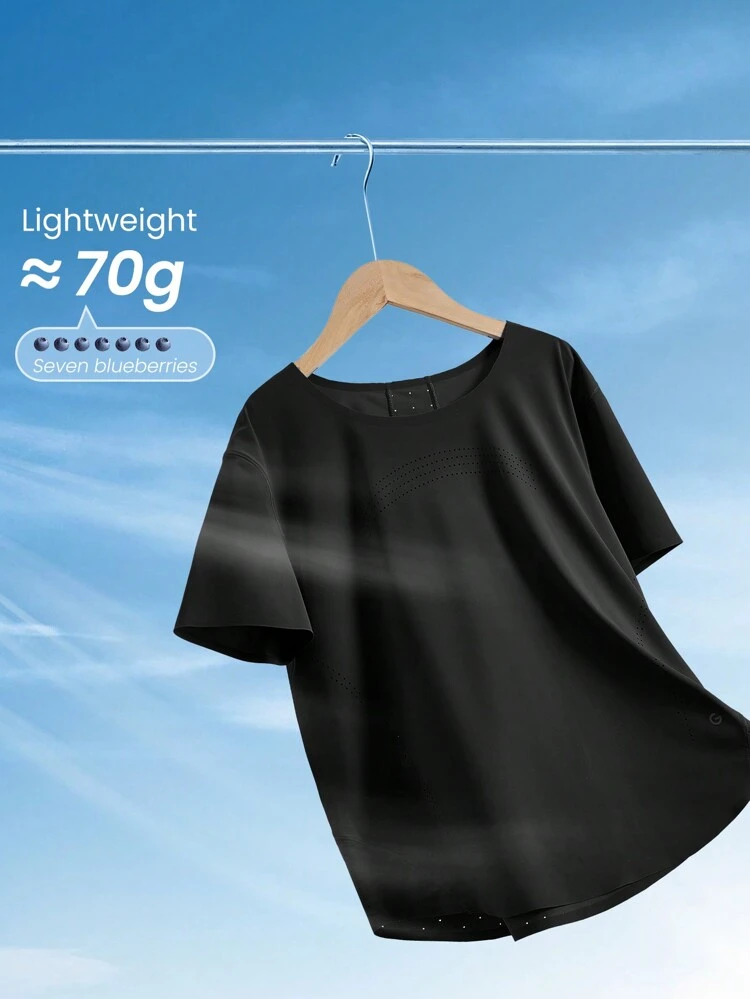 OptiDry Quick-Dry Laser-Cut Reflective Tee High Impact Training Jogging Running Workout Gym Cycling Quick Dry Moisture Wicking Cool Feeling