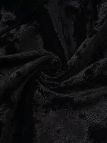 Leggings évasés en velours noir pour adolescentes - Noir - Voir 6